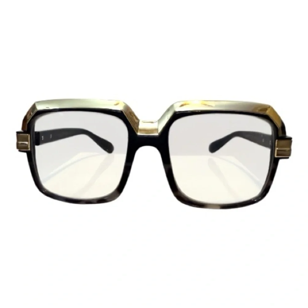 ✨ Black & Gold Oversized Square Glasses – Statement Frames, Prescription Ready